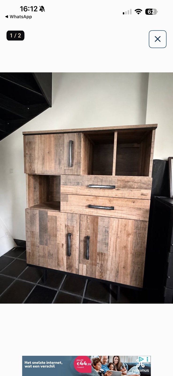 Lamulux bergkast (softclose - systeem), Huis en Inrichting, Kasten | Buffetkasten, Zo goed als nieuw, 150 tot 200 cm, 100 tot 150 cm
