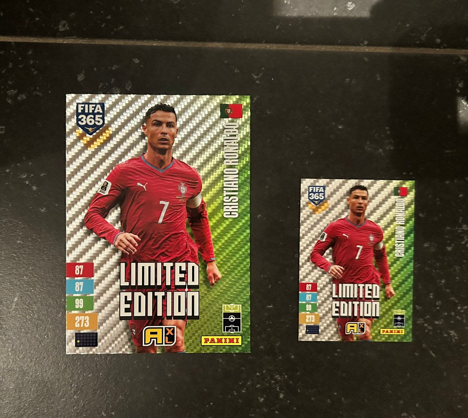 Panini fifa 365 Adrenalyn 2027. Limited edition Ronaldo ar, Ophalen, Nieuw, Meerdere plaatjes