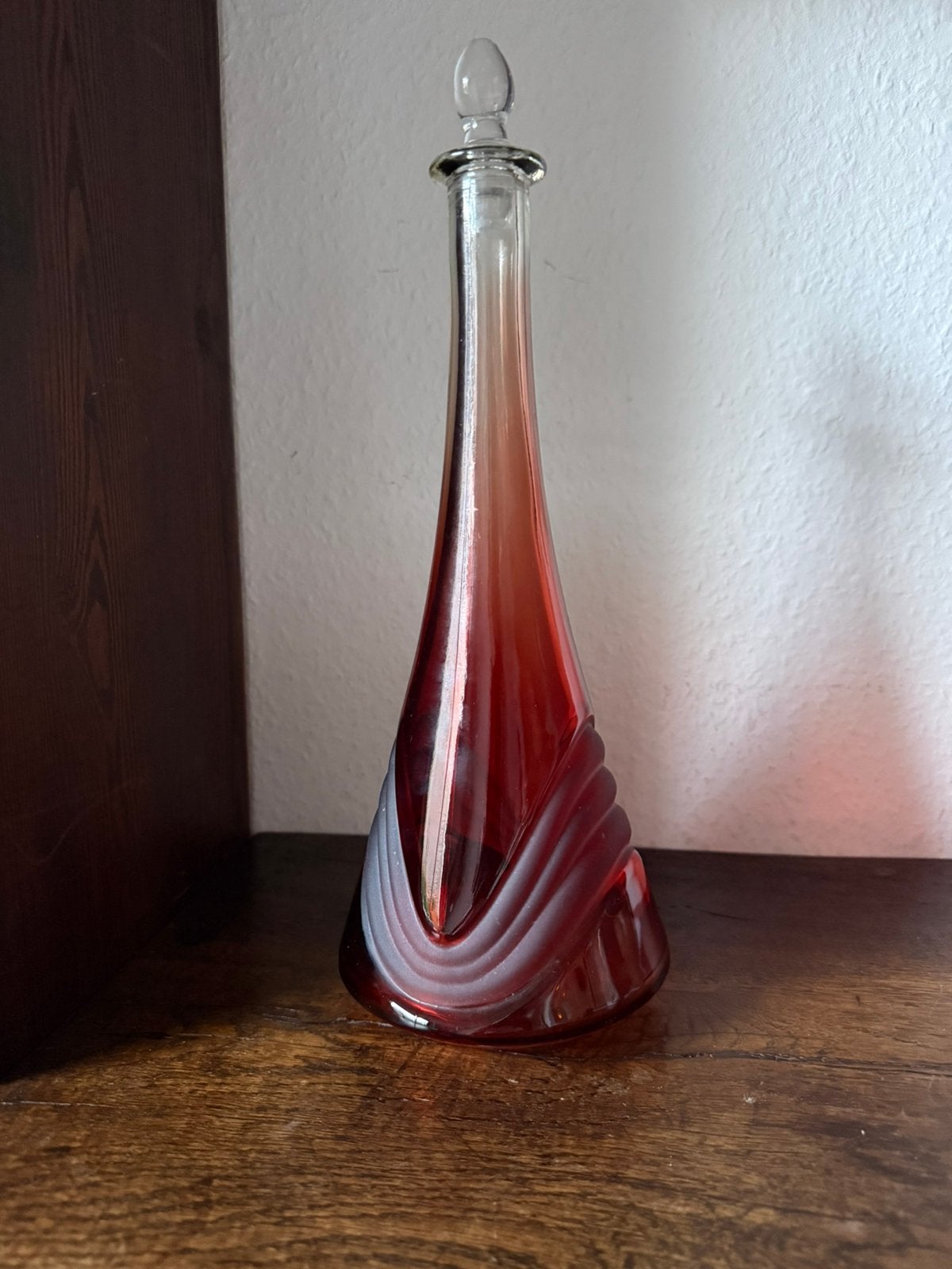 Vintage cranberry kristallen karaf, Ophalen