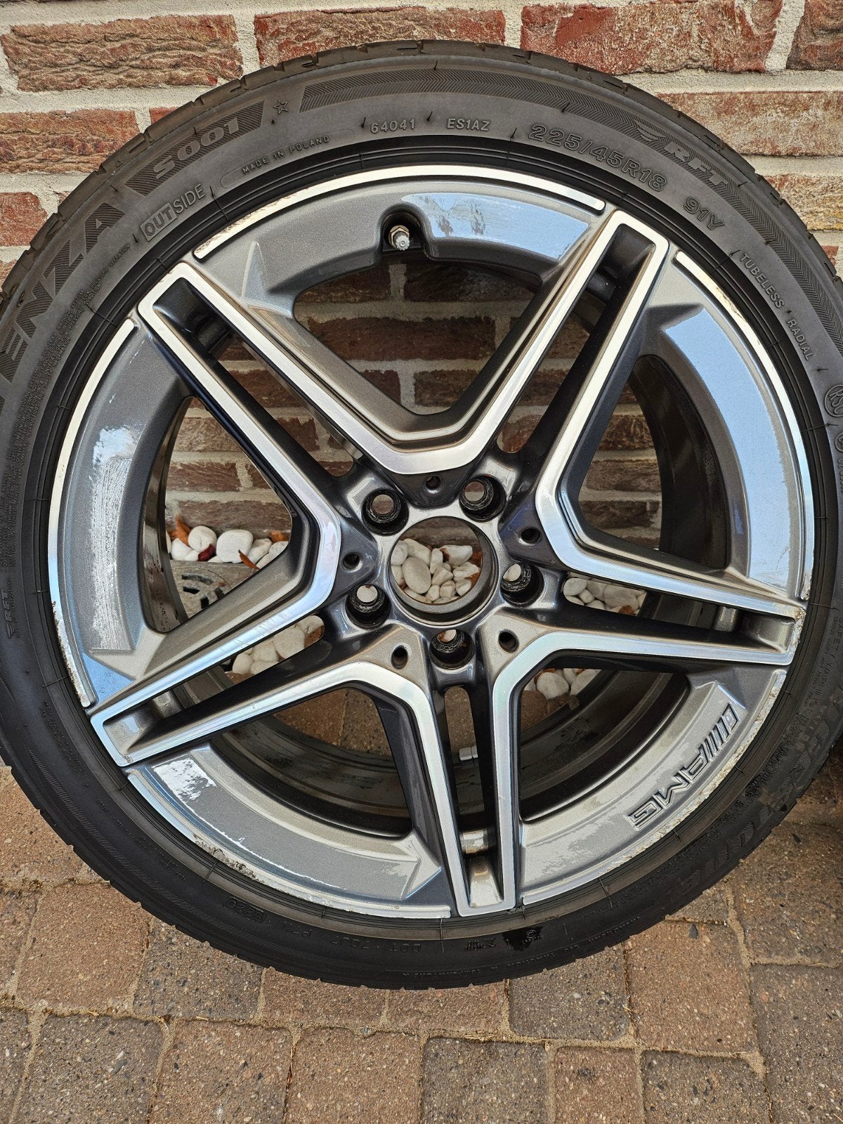 Mercedes AMG 18 inch Breedset met banden, Auto-onderdelen, Ophalen, 18 inch, Band(en), Personenwagen