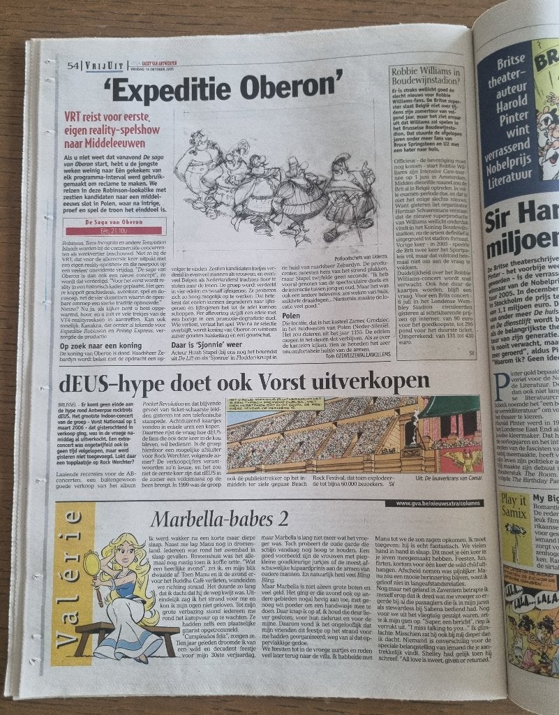 Asterix krant journal newspaper Gazet Van Antwerpen, Boeken, Verzenden, Zo goed als nieuw