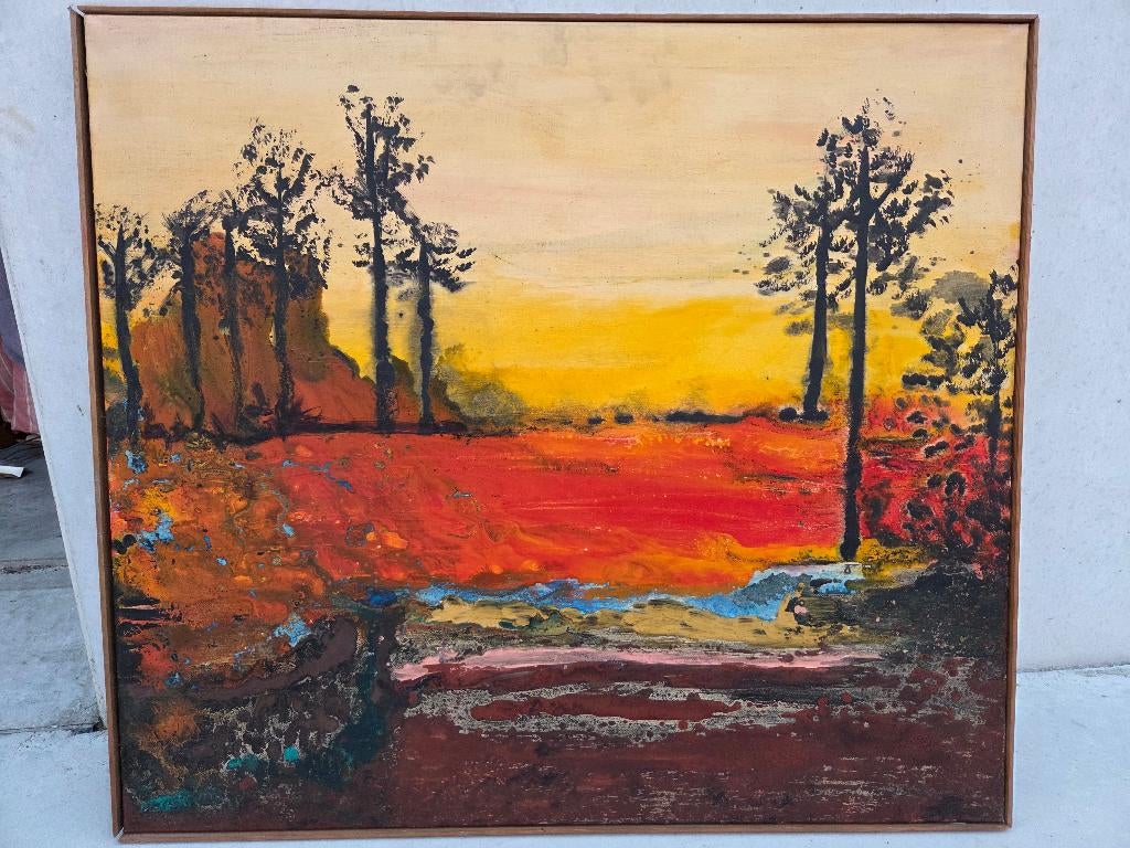 Modern schilderij: 'Zonsondergang', Ophalen