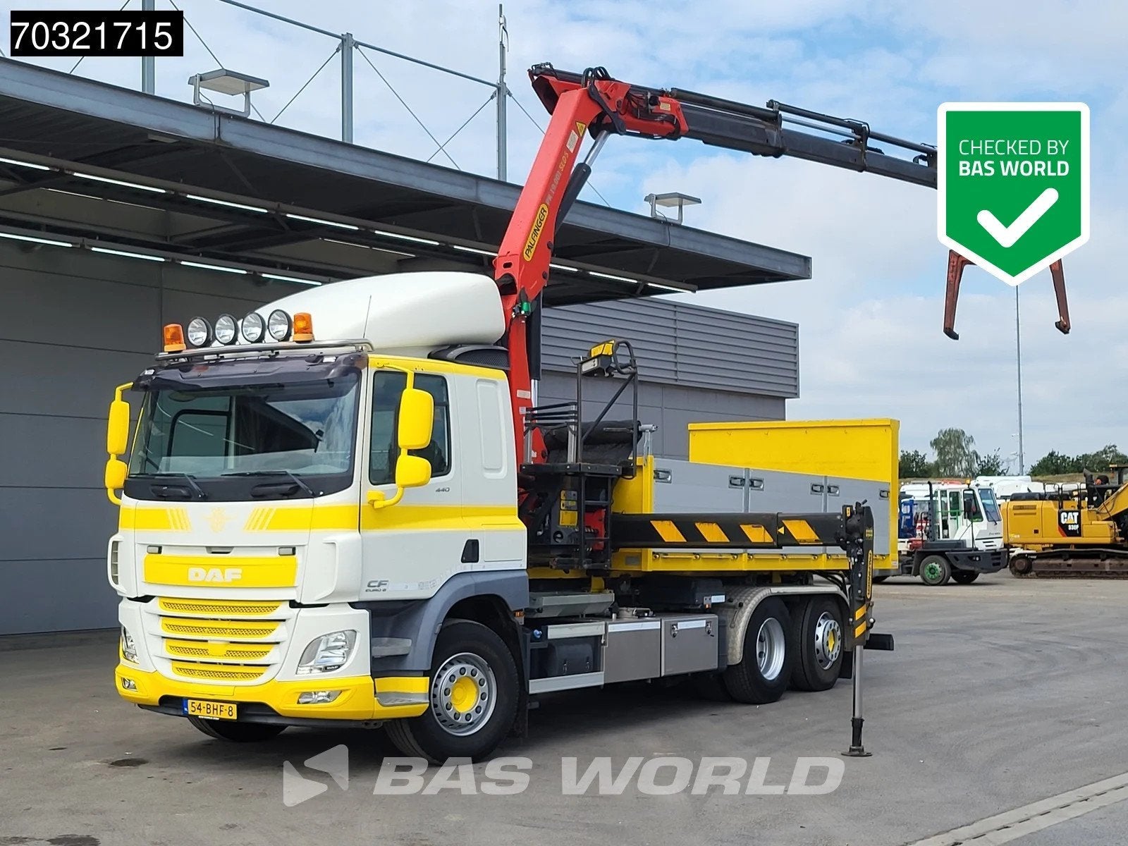 DAF CF CF 440 6X2 Palfinger PK19.001 SLD Hook Crane Containe, Automaat, 324 kW, Stof, Euro 6