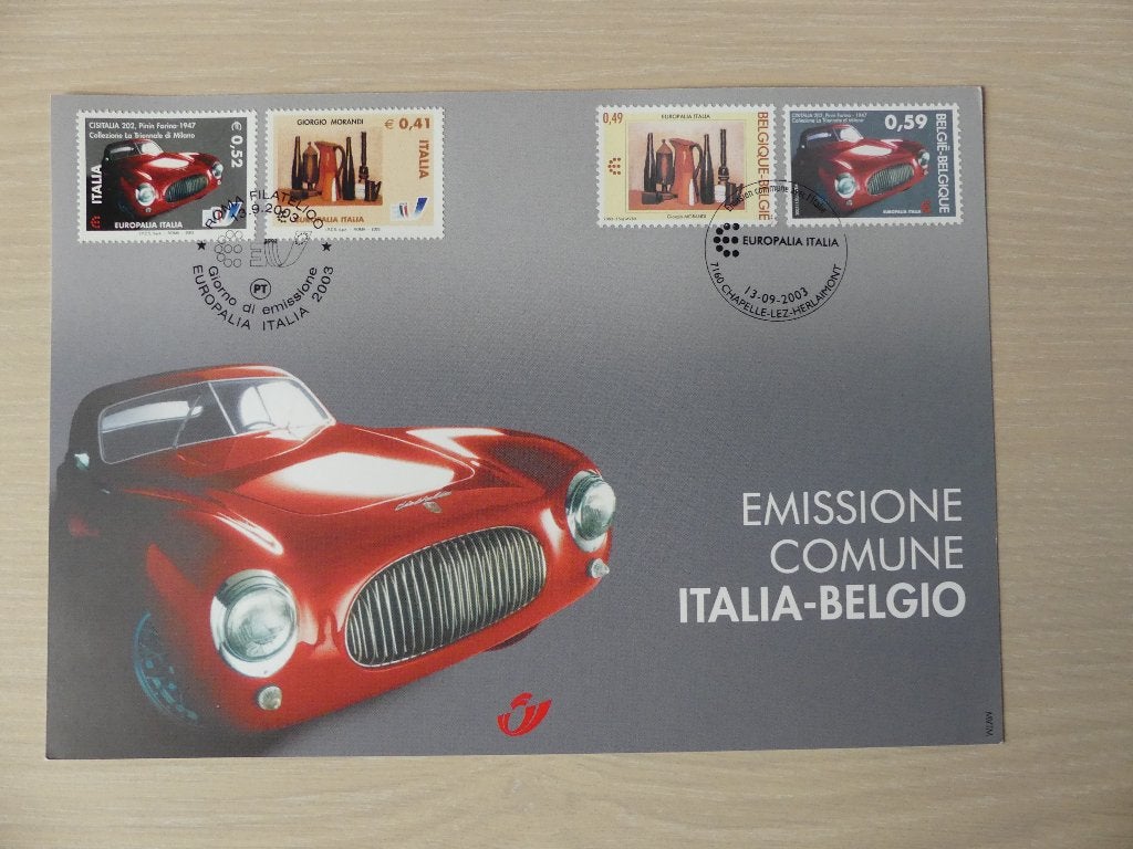Herdenkingskaart 2003 : België / Italië (3205/06), Ophalen of Verzenden