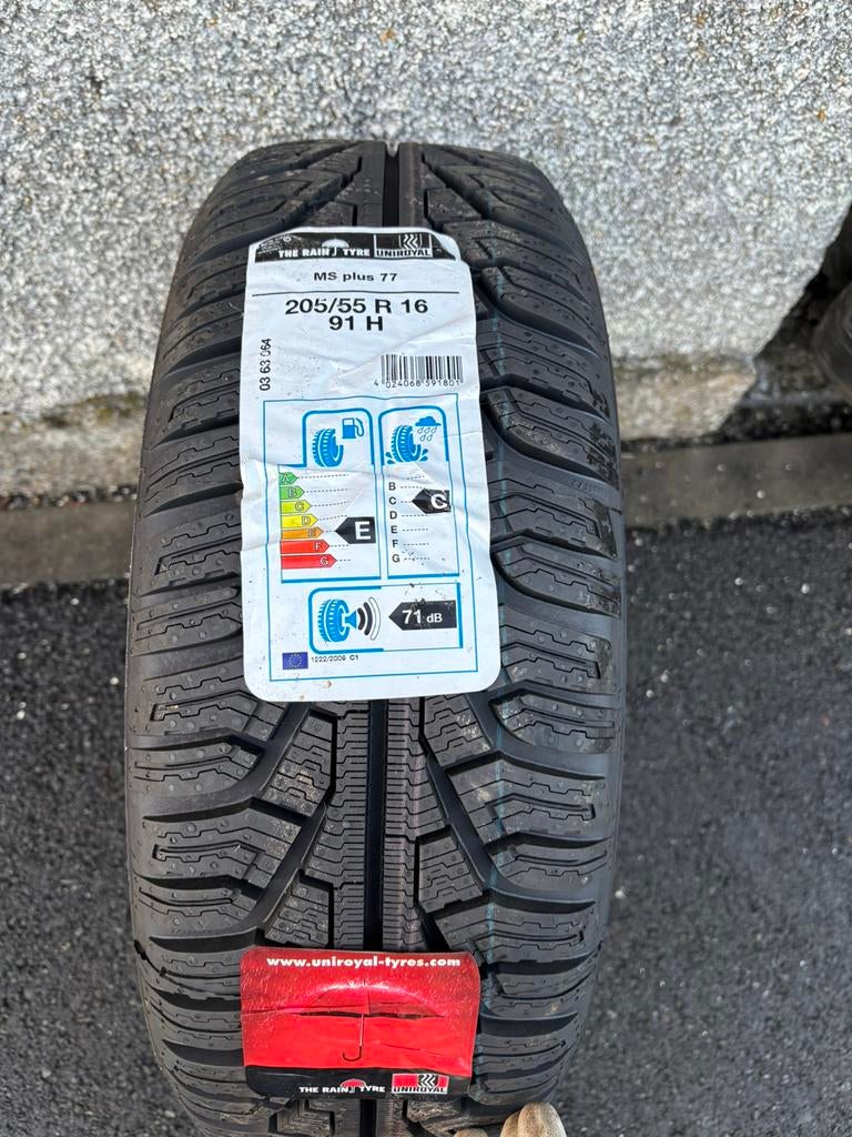 Pneu NEUF Uniroyal MS Plus 77 - 205/55 R16 91H (Hiver), Auto-onderdelen, Banden en Velgen, Band(en), Winterbanden, Ophalen