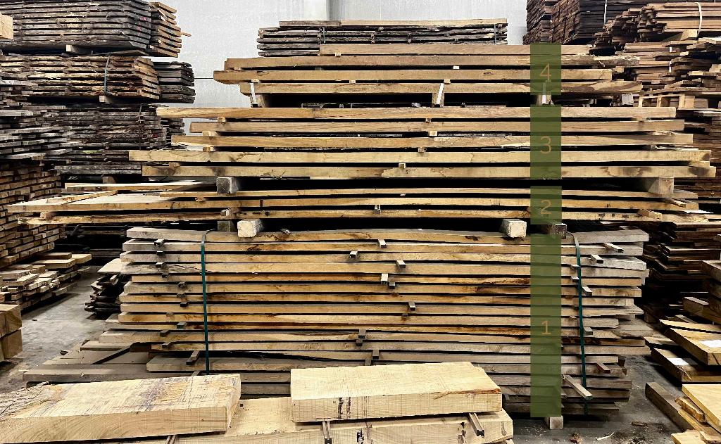 Eiken balken - stockpakketten aan scherpe prijs, Bricolage & Construction, Bois & Planches, Neuf, Poutre, Chêne, 300 cm ou plus
