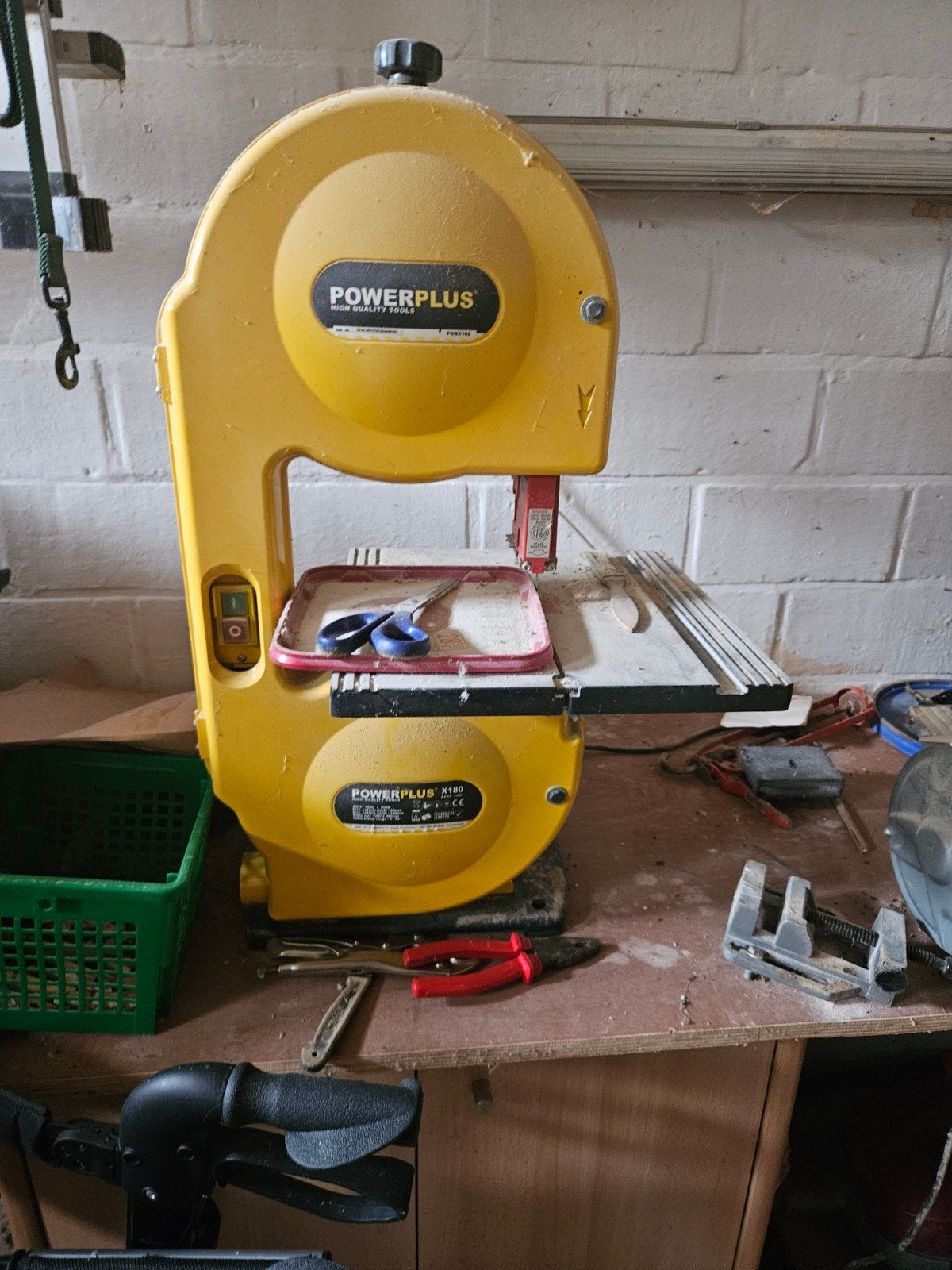 powerplus x180 lintzaag, Ophalen, Lintzaag