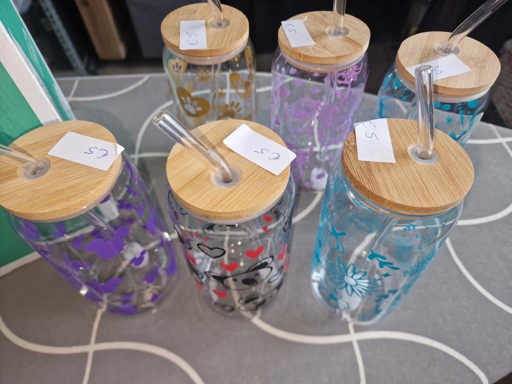 13 glazen tumblers gepersonaliseerd, Ophalen