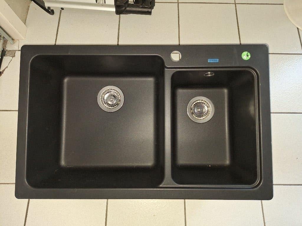 spoelbak keuken, Ophalen, Zwart, Nieuw, 50 tot 100 cm