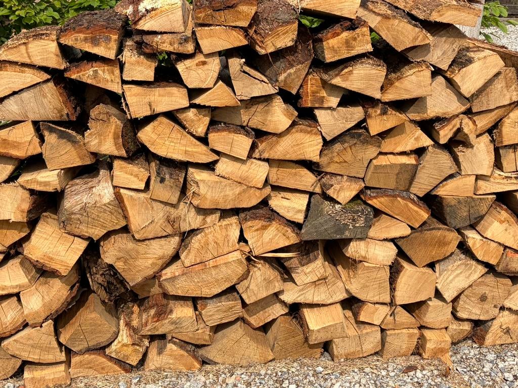 Droge eik., Tuin en Terras, Brandhout, Ophalen, Blokken