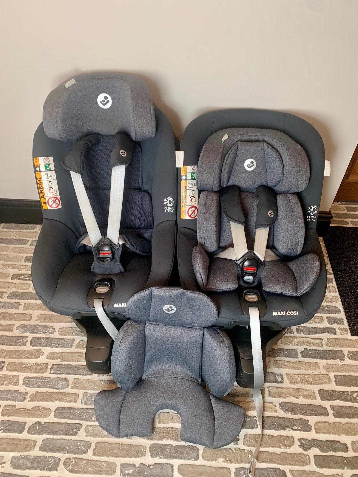 2x Maxi Cosi Mica Pro Eco autostoelen, Ophalen, Verstelbare rugleuning, 0 t/m 18 kg, Zo goed als nieuw