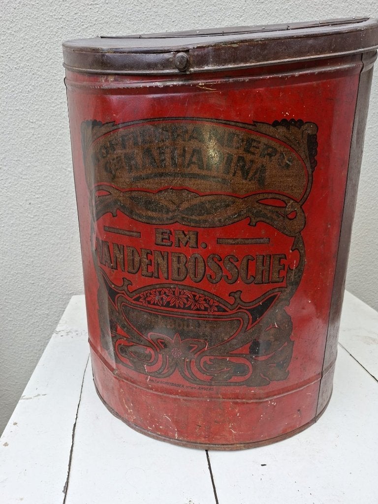 ZEER ZELDZAAM koffieblik Nederboelare / Geraardsbergen, Ophalen, Gebruikt, Koffie, Overige merken