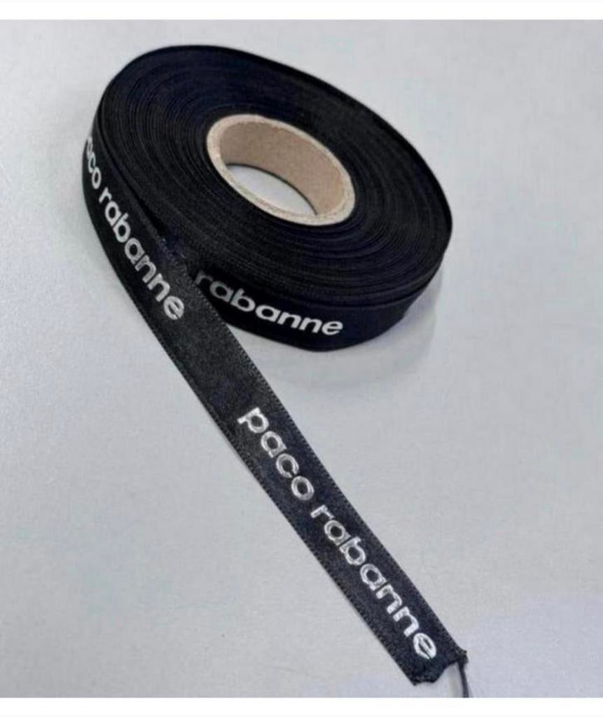 XL Lint Paco Rabanne - zwart zilver 1 CM X 25 M Meter nieuw, Hobby en Vrije tijd, Ophalen of Verzenden, Nieuw