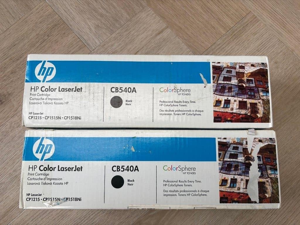 2 toners HP CB540A zwart (HP 125A ) in geheel dichte dozen, Ophalen of Verzenden, Nieuw, Toner, HP ORIGINAL