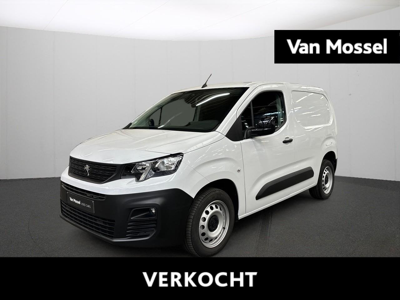 Peugeot Partner 1.5 BlueHDi +gps+camera+park pilot achteraan, Voorwielaandrijving, Stof, Gebruikt, Zwart