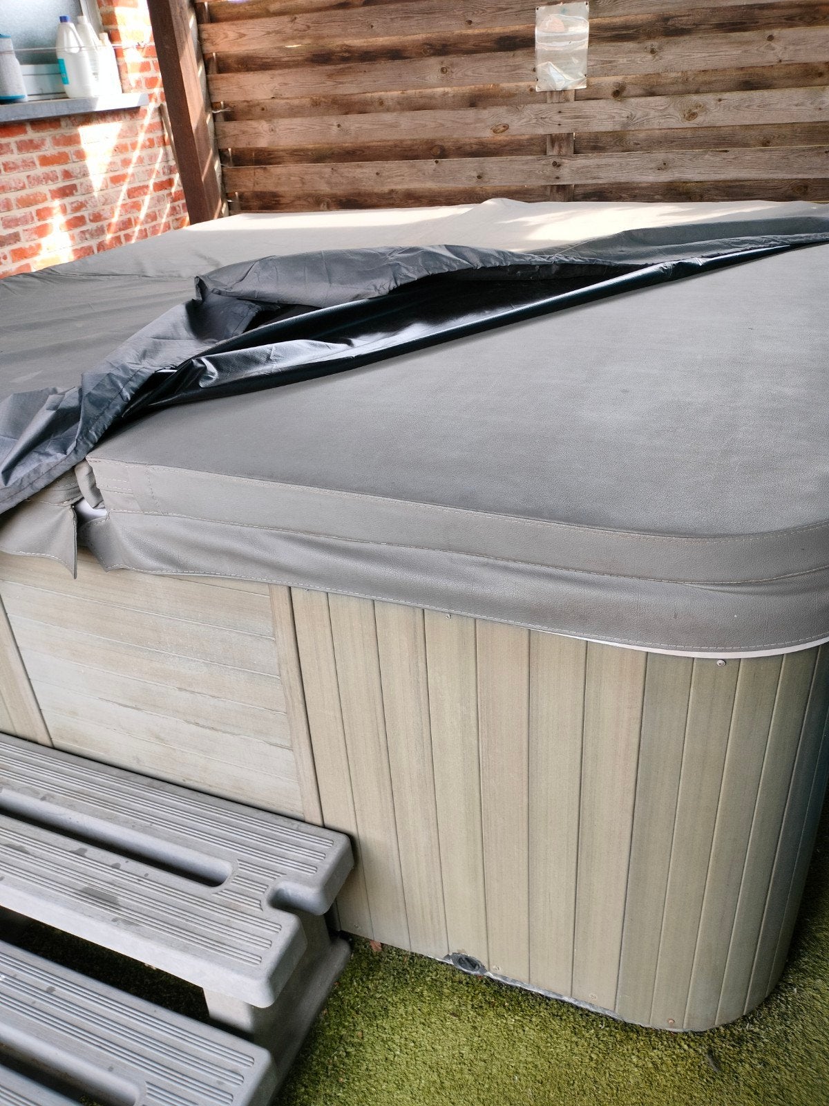 Jacuzzi 5 personen in goede staat!, Tuin en Terras, Ophalen, Gebruikt, Trap, Vast