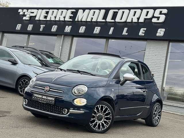 Fiat 500C 1.0 HYBRID DOLCEVITA / CABRIO / AIRCO / NAV /, Auto's, 4 zetels, 50 kW, Cabriolet, Blauw
