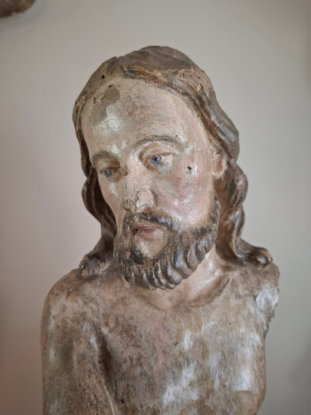 ***PRÀCHTIGE HOUTEN GEPOLYCHROMEERDE CHRISTUS***, Antiek en Kunst, Ophalen