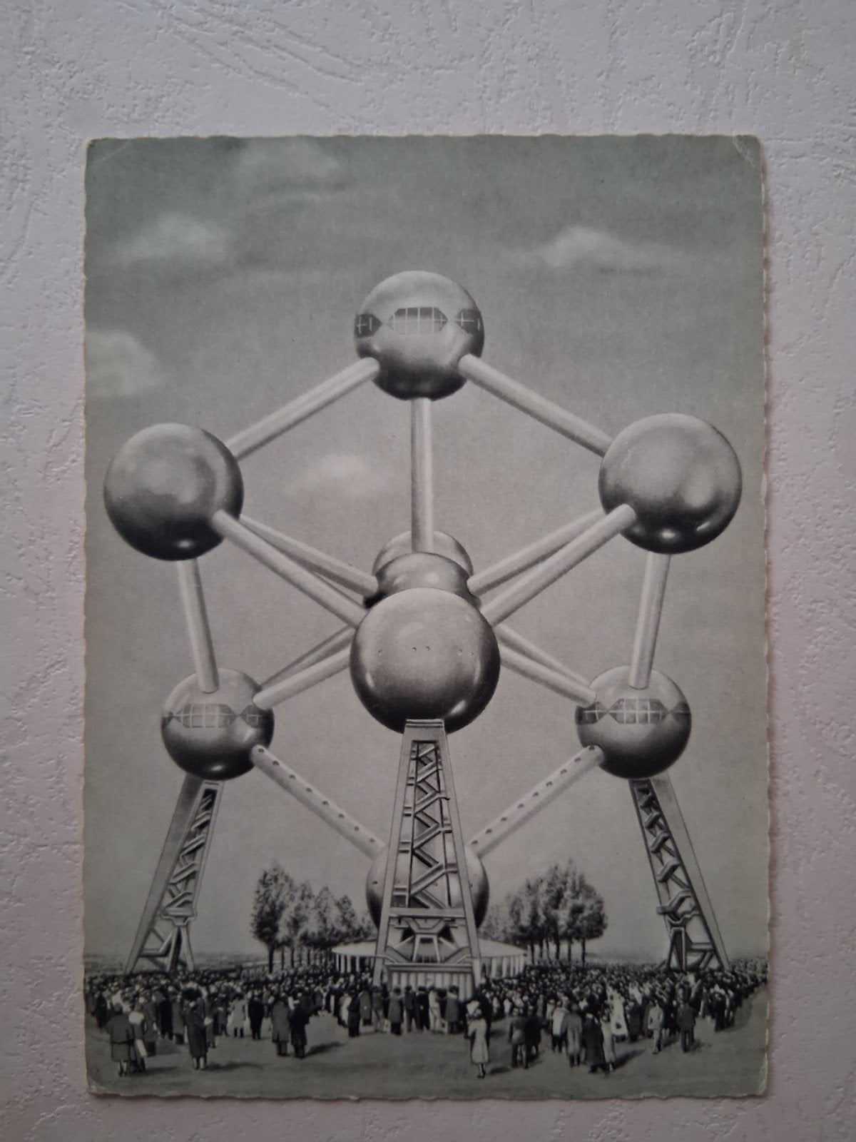 vintage Postkaart Atomium, Ophalen of Verzenden