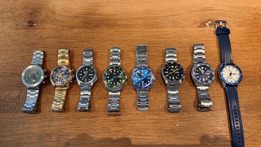 mooie collectie horloges (Seiko, Head, Morphic), Enlèvement ou Envoi, Utilisé, Montre-bracelet, Seiko