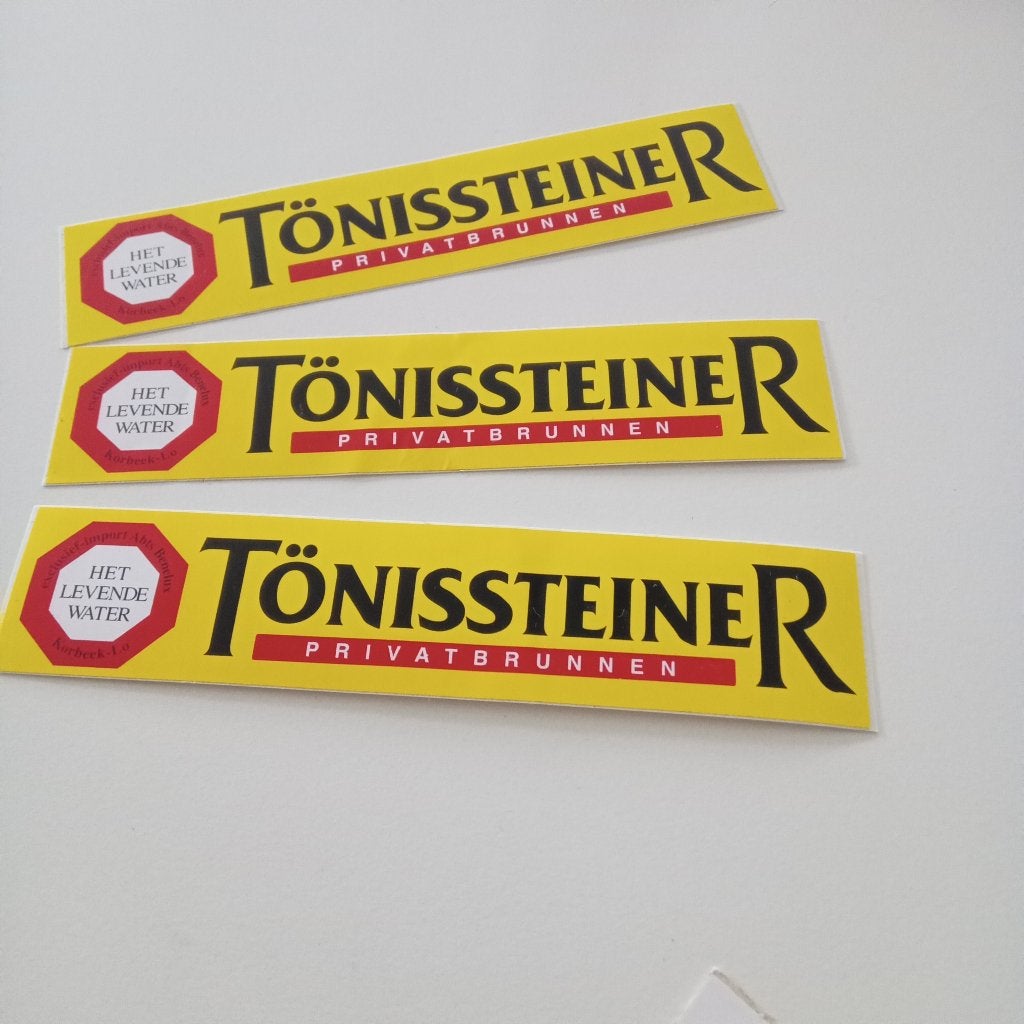 STICKER -TONISSTEINER WATER-, Verzamelen, Verzenden