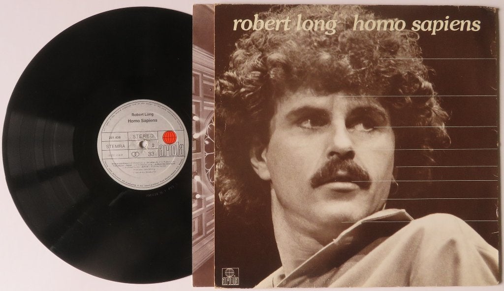 Robert Long - Homo sapiens. Lp, Cd's en Dvd's, Vinyl | Nederlandstalig, Beschermende buitenhoes, LP, Gebruikt, Cabaret of Kleinkunst