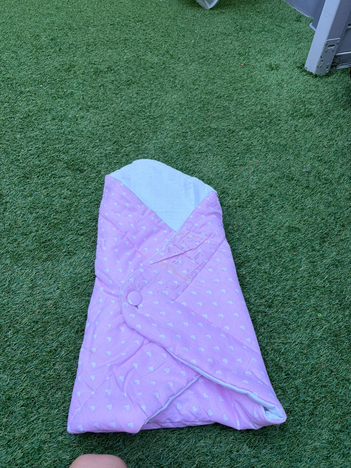 Baby omslagdoek. met een vlekje (zie foto)., Kinderen en Baby's, Babykleding | Overige, Ophalen, Gebruikt, Meisje