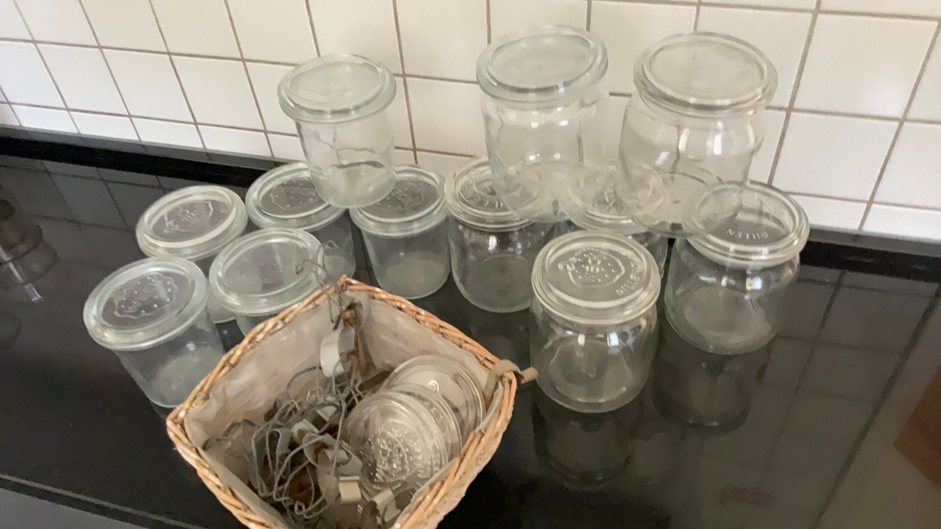 Inmaakpotten, Maison & Meubles, Verre, Autres marques, Pot de stockage, Comme neuf