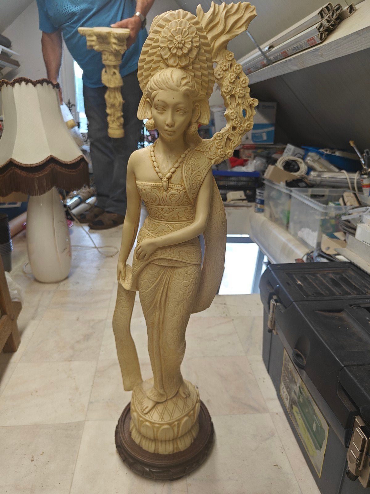 vintage beeld van een Balinese danseres, Antiek en Kunst, Ophalen