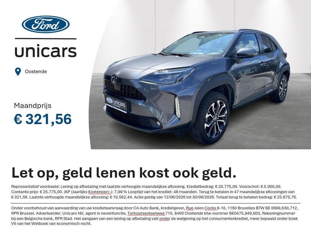 Toyota Yaris Cross 1.5 VVT-ie Hybrid 85kW Active Plus CVT, Argent ou Gris, Achat, 750 kg, 116 ch