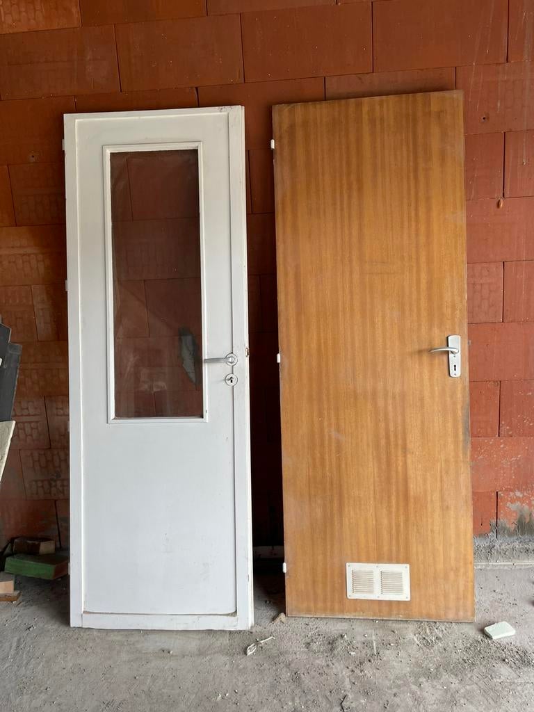Gratis 2 x binnendeur 72 cm, Enlèvement, Utilisé, Bois, Porte intérieure