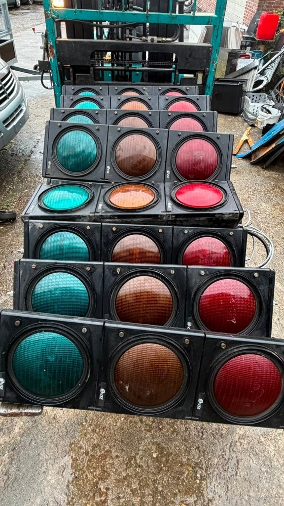 13 VSE stoplichten groen oranje rood, Bricolage & Construction, Éclairage de chantier, Enlèvement, Utilisé, Lampe