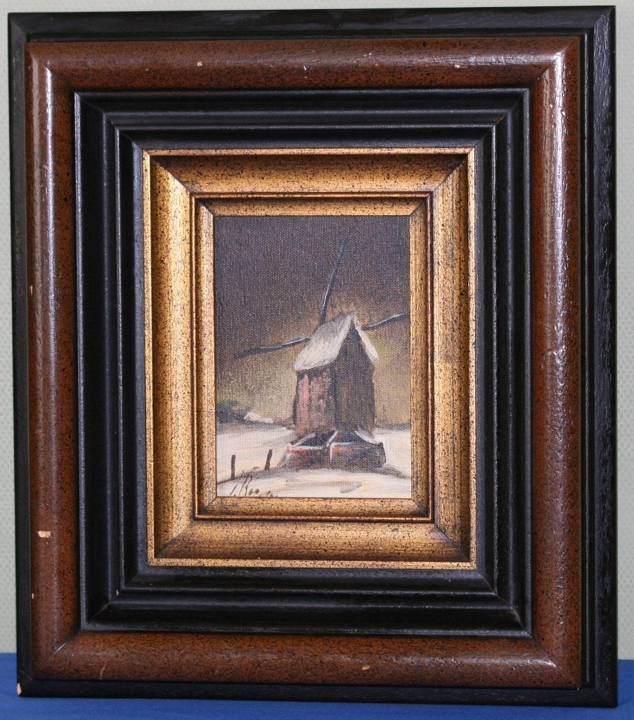Schilderij olie op doek - Gesigneerd, Ophalen of Verzenden, Gesigneerd, Olieverf, Doek