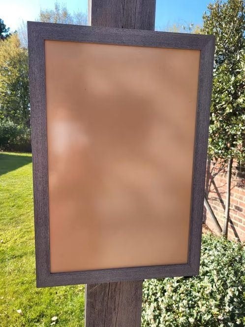 Mooie houten fotokader met glas – 49 x 69 cm, Ophalen, Met glas, Glas