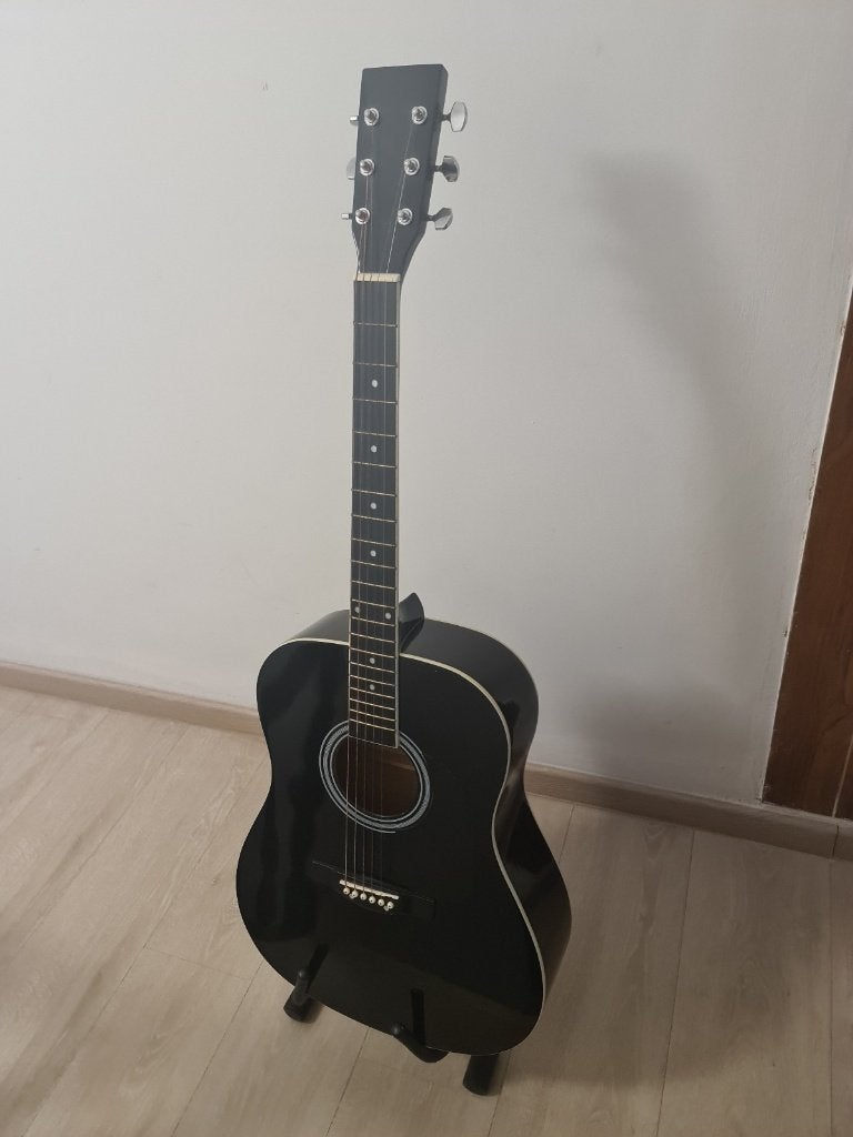 Guitare acoustique folk noire, Enlèvement, Comme neuf, Guitare Western ou Guitare Folk