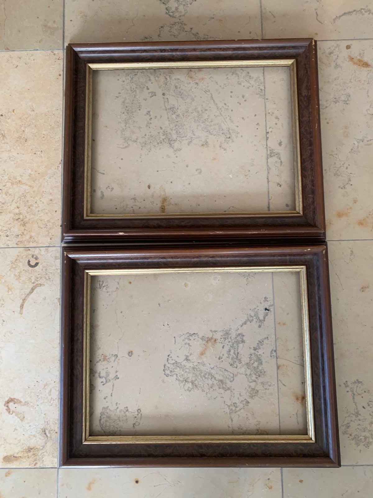 2 antieke houten kaders van 50x40cm, Ophalen, Bruin, Schilderijlijst, Zo goed als nieuw