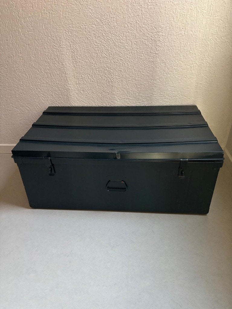 Metalen opbergkist / transportkist – vintage – 84 cm, Ophalen, Gebruikt, Minder dan 50 cm, 75 tot 100 cm