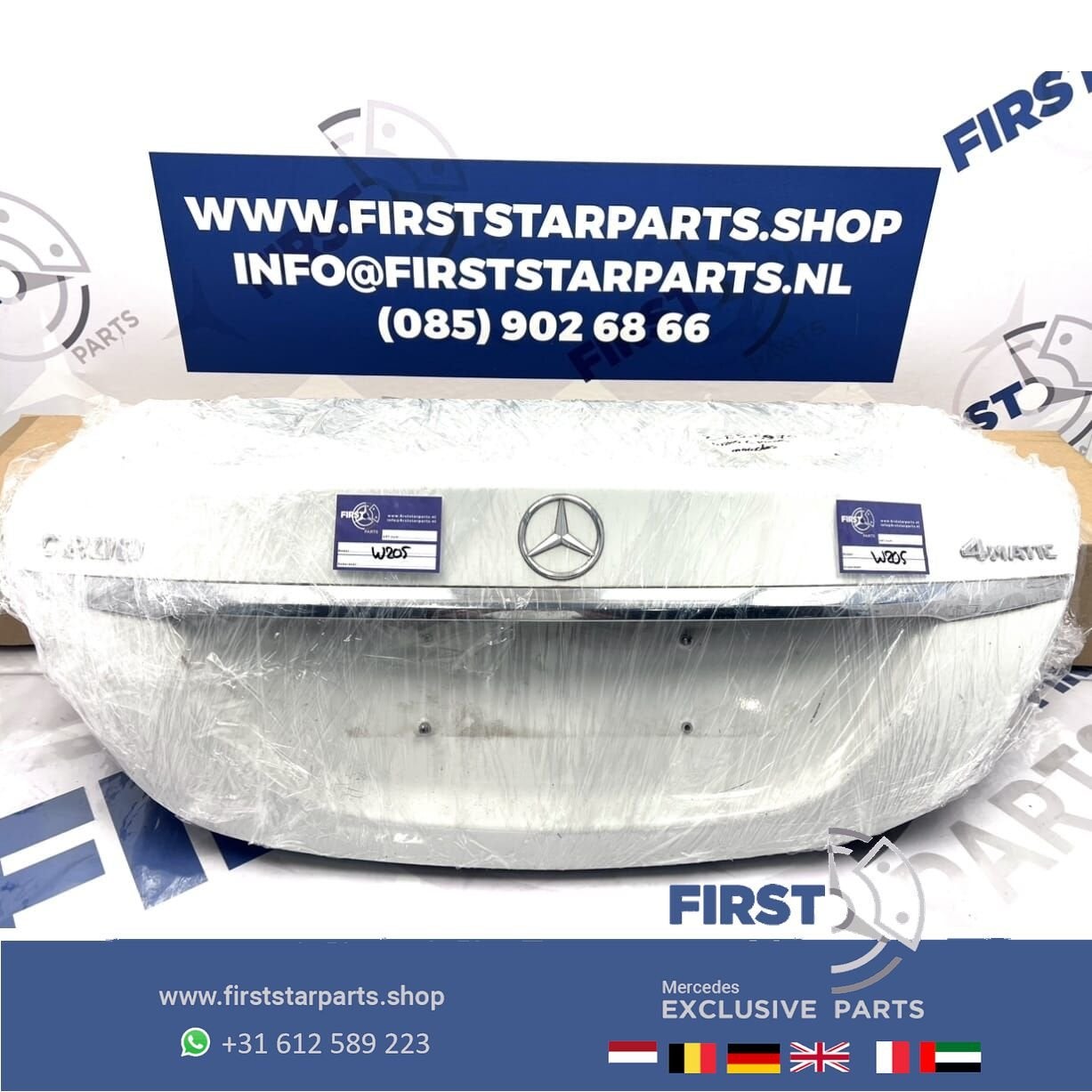 W205 C KLASSE ACHTERKLEP COMPLETE KOFFERKLEP KOFFERBAK origi, Auto-onderdelen, Gebruikt, Ophalen of Verzenden, Achter, -