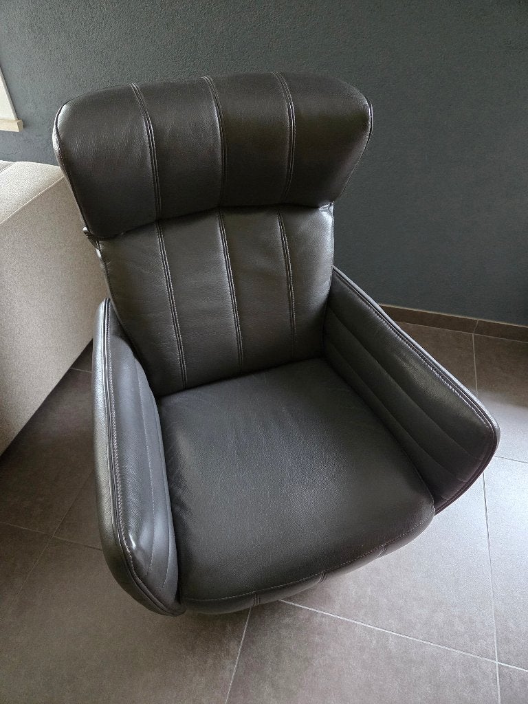 Leren Relaxzetel, Ophalen, Minder dan 75 cm, Leer, Zo goed als nieuw