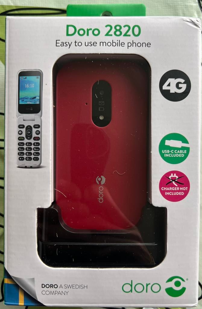 Doro 2820 senioren gsm, Telecommunicatie, Mobiele telefoons | Overige merken, Nieuw, Inklapmodel, Ophalen of Verzenden, Minder dan 3 megapixel