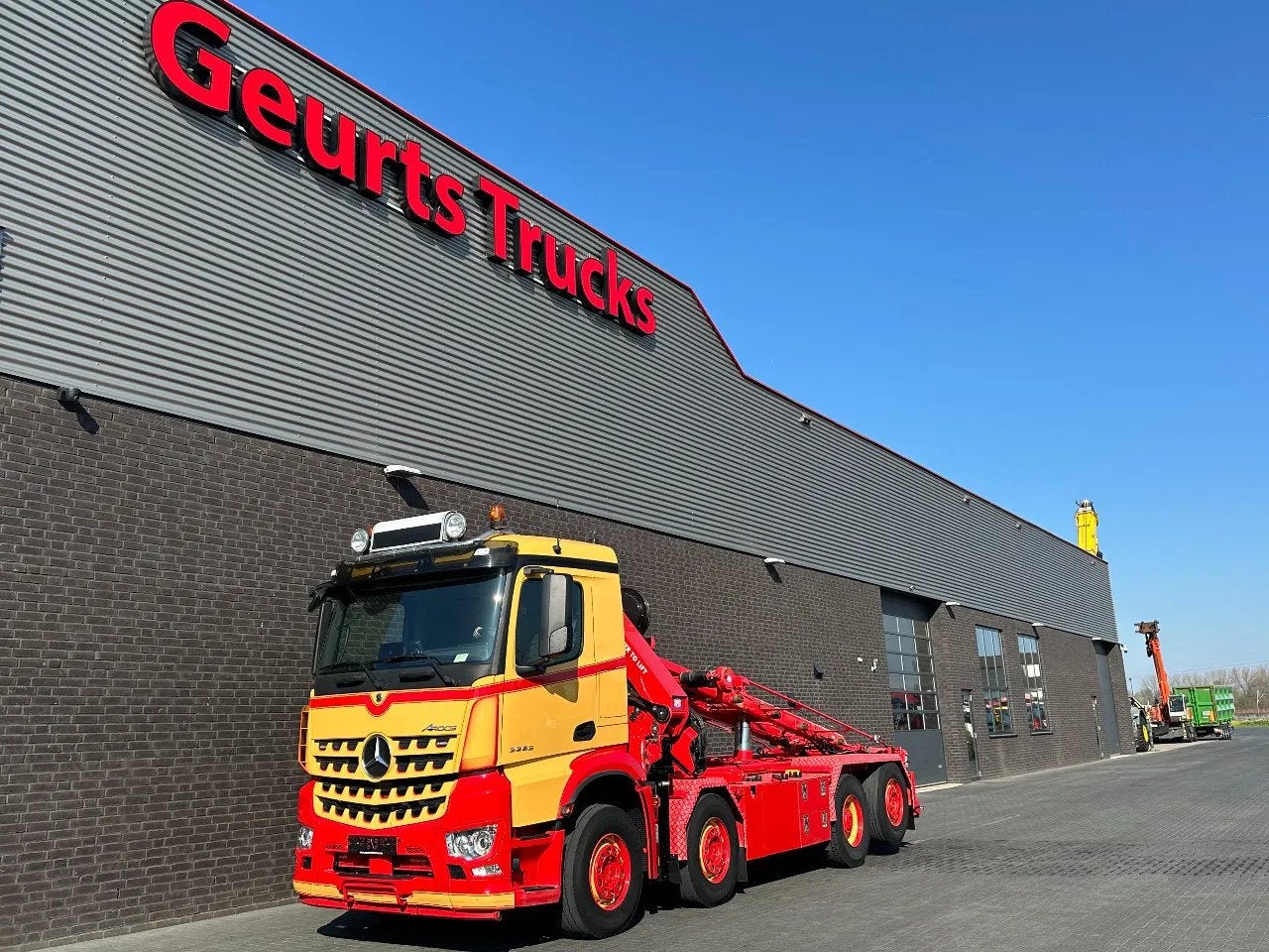 Mercedes-Benz Arocs 3253 L ENA 8X2/4 HMF2820 KRAAN / KRAN/ C, Autos, Achat, Jaune, Mercedes-Benz, Diesel