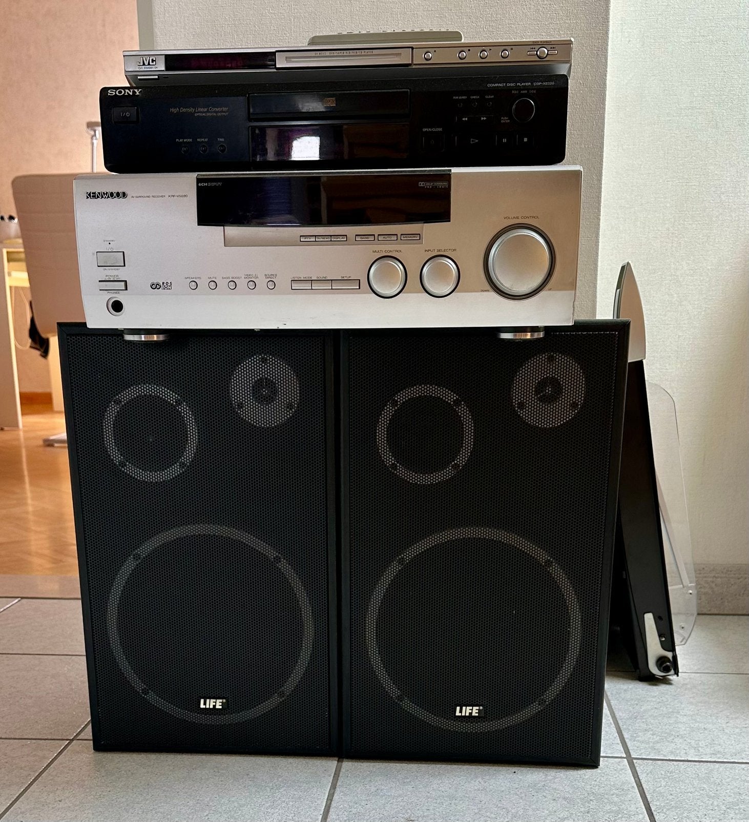 Muziek installatie vintage, Ophalen, Gebruikt, Cd-speler, JVC