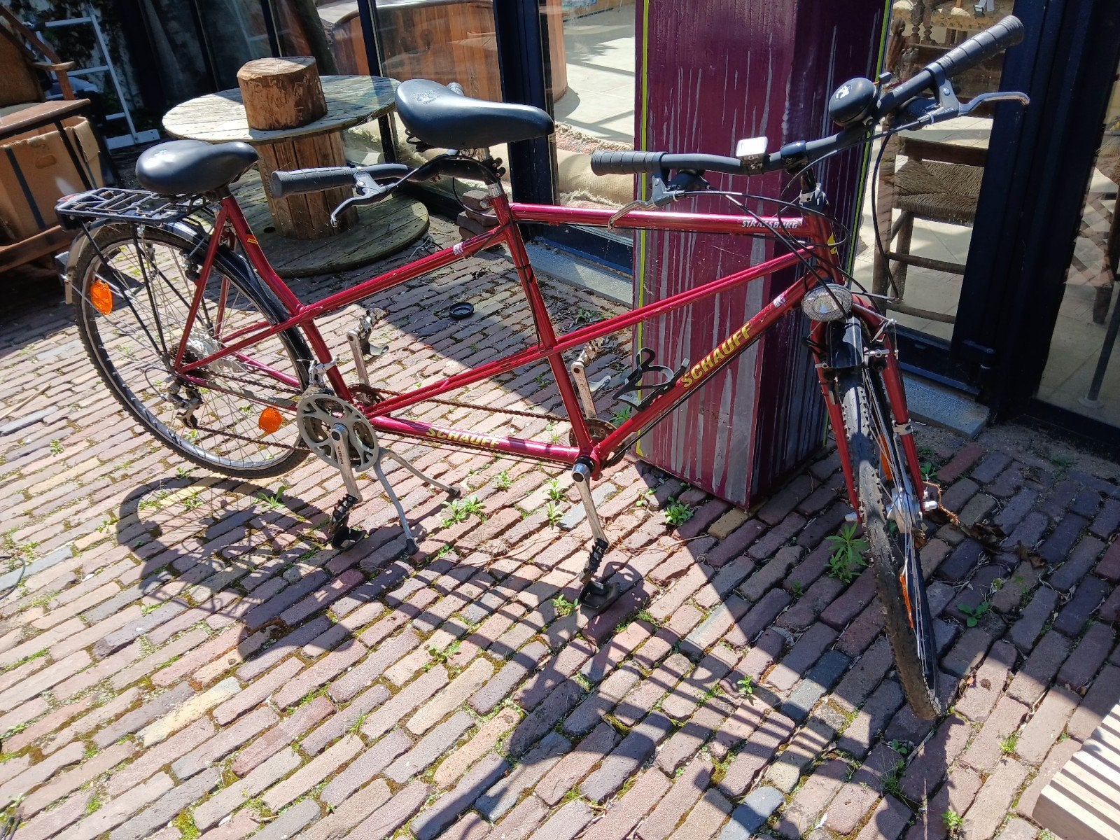 Tandem vintage rood, Fietsen en Brommers, Fietsen | Tandems, Ophalen