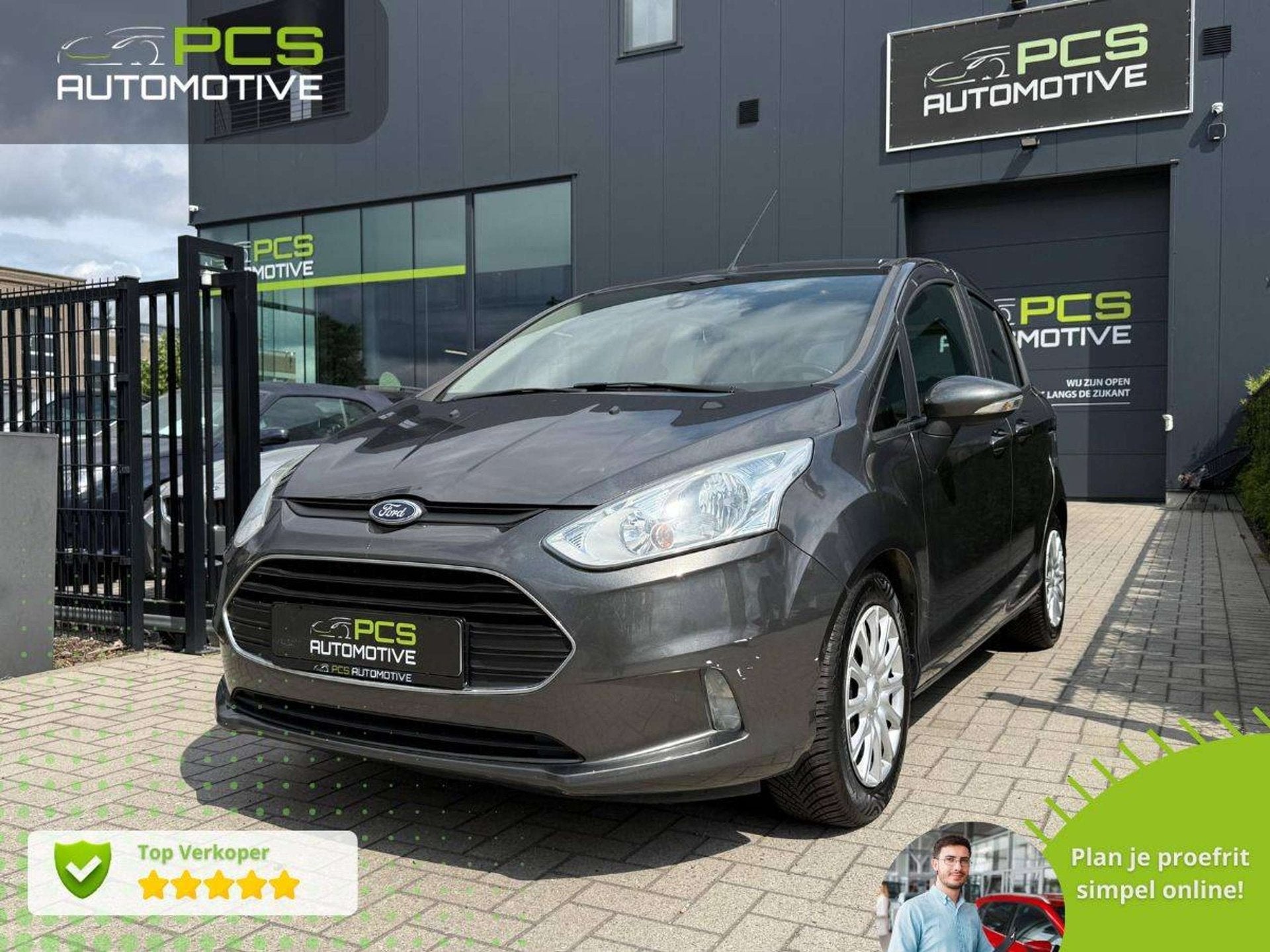 Ford B-Max 1.0 Benzine / 125 pk / 115.000 km / 12 mnd Waarbo, Auto's, Euro 5, Stof, Gebruikt, Zwart
