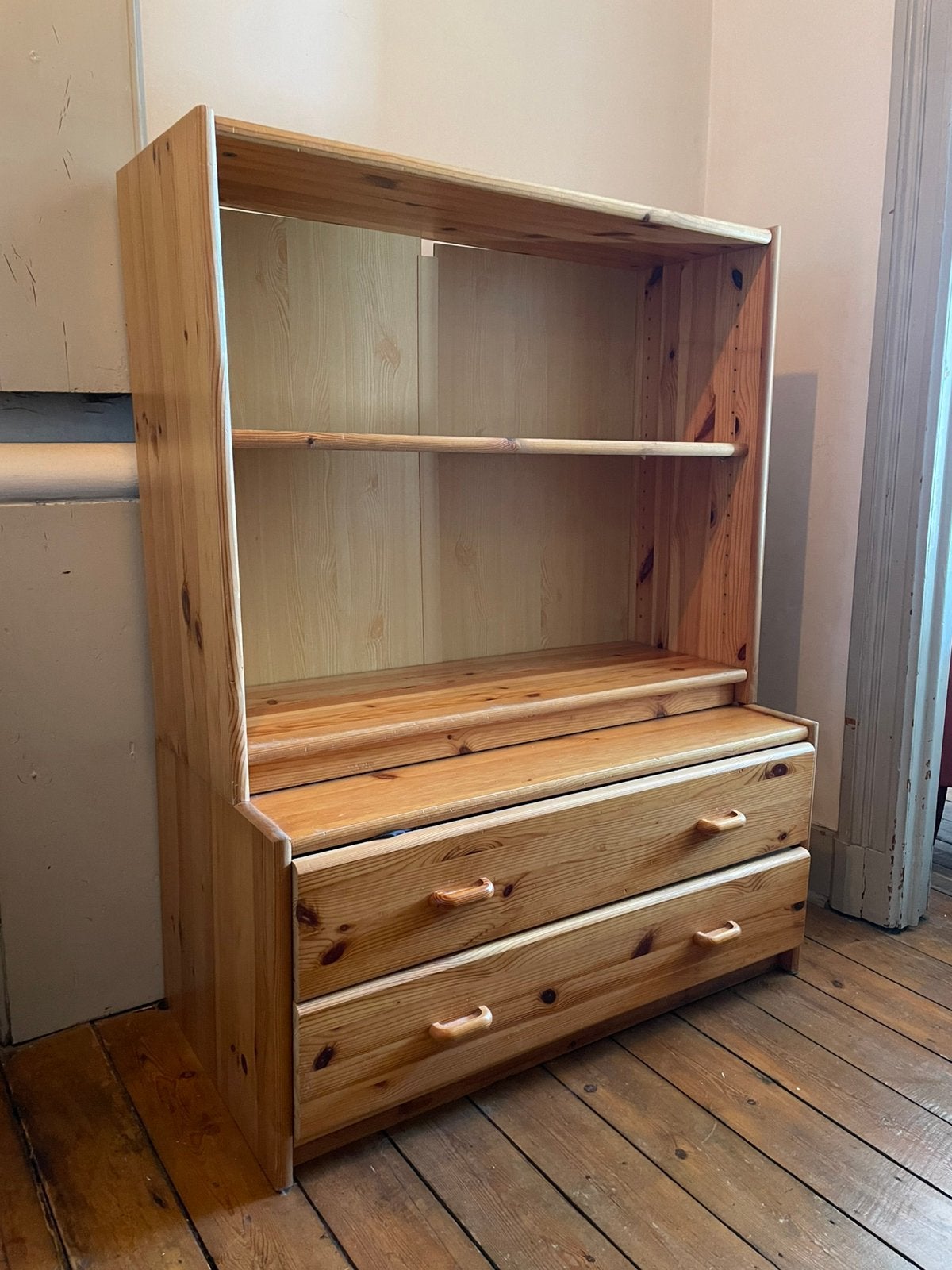 Étagère en bois + commode à 2 tiroirs, 25 à 50 cm, Enlèvement, Utilisé, 50 à 100 cm