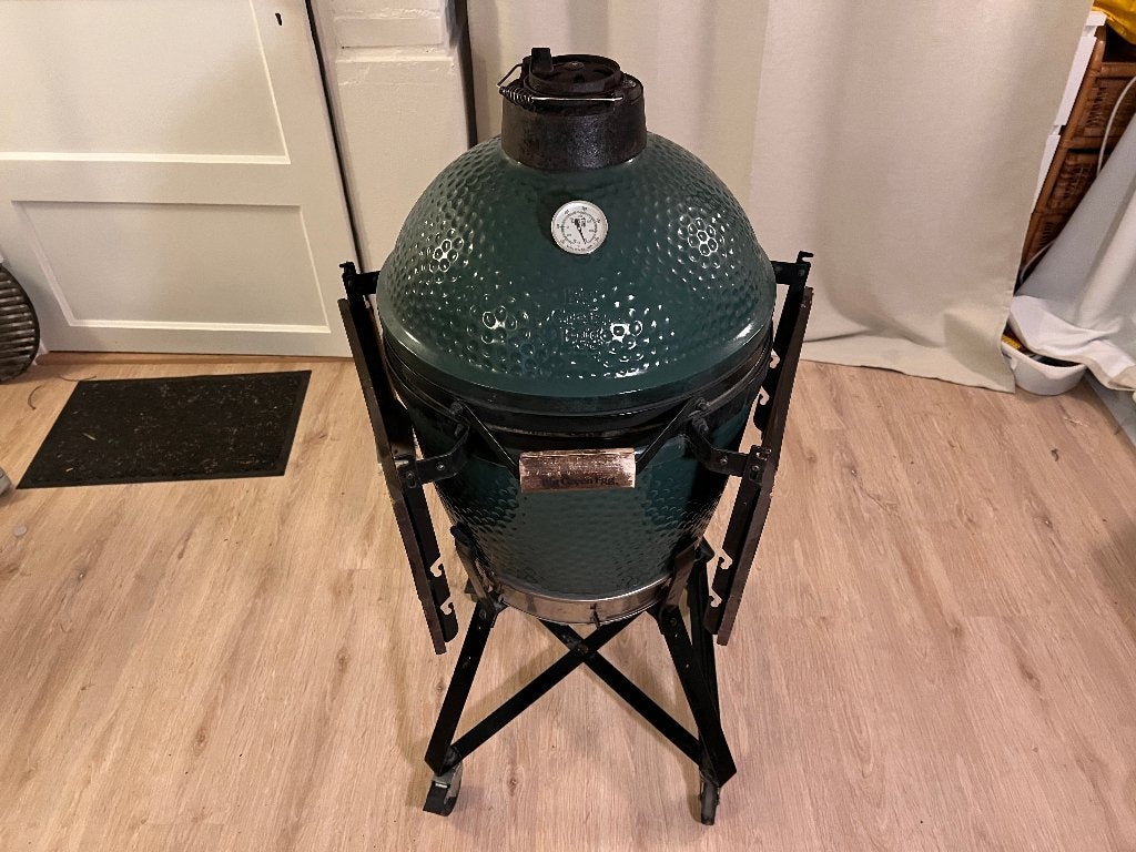 Big Green Egg Medium + Accessoires, Tuin en Terras, Ophalen, Zo goed als nieuw, Big Green Egg, Met accessoires