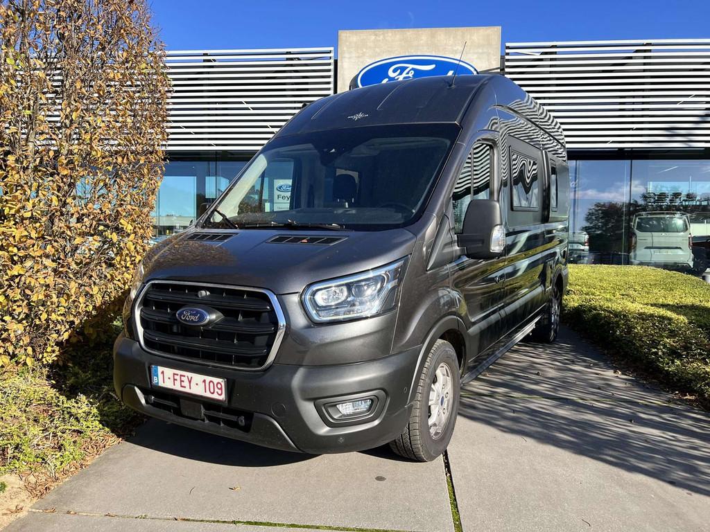 Ford Transit Camper 350L Big Nugget 2.0 Ecoblue met 185 PK!, Automaat, Stof, Gebruikt, Bedrijf