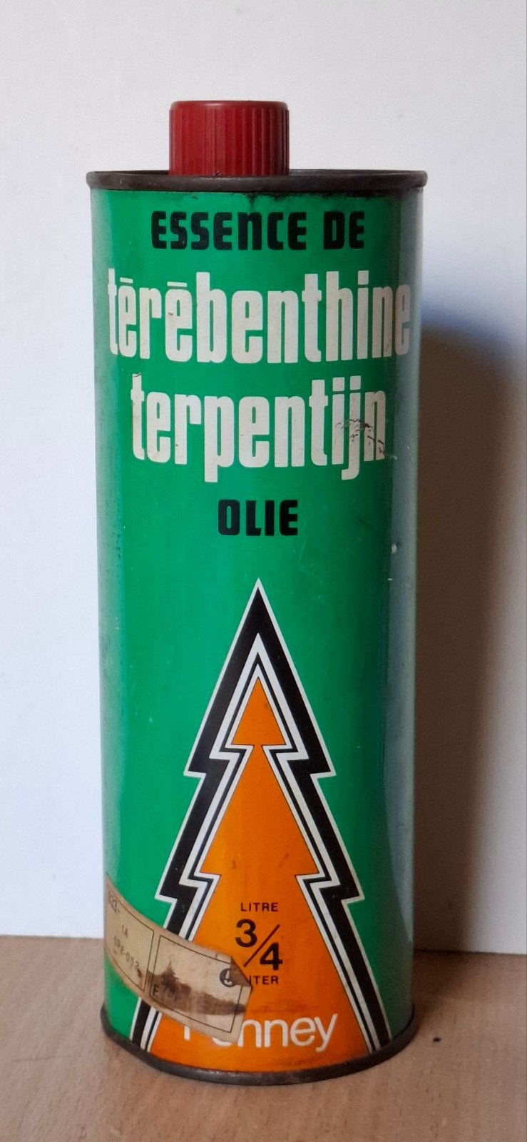 vintage metalen blik terpentijnolie, Ophalen of Verzenden