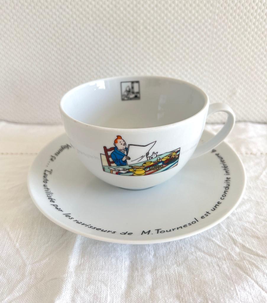 Tasse et sous-tasse Tintin Les 7 boules de cristal - 1998, Tintin, Enlèvement ou Envoi, Aucun, Ustensile