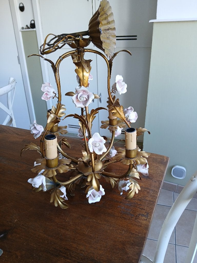 Landelijk lustertje, Ophalen, Zo goed als nieuw, Metaal, Landelijk rustiek